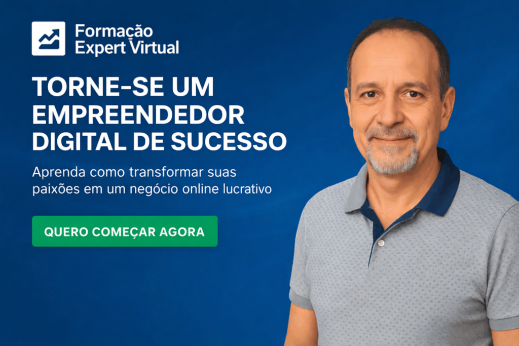 Banner da Formação Expert Virtual com chamada para começar no empreendedorismo digital